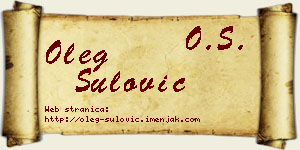 Oleg Šulović vizit kartica
